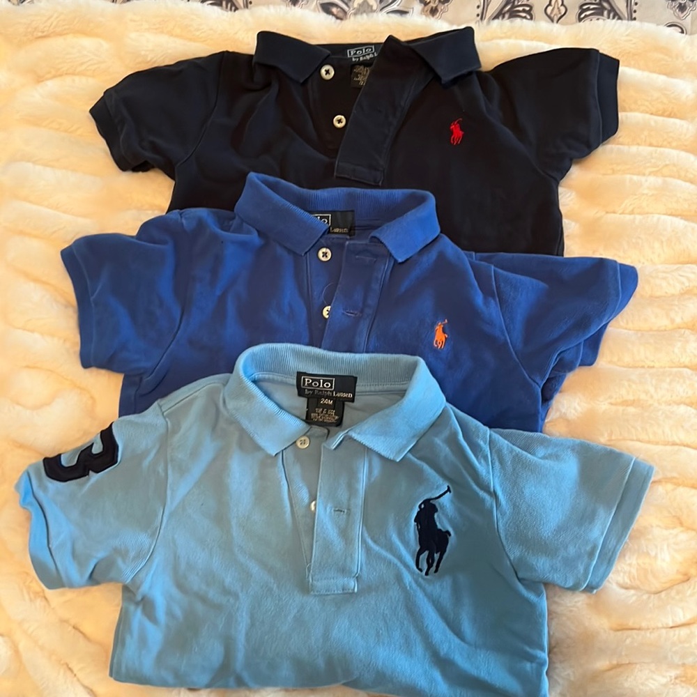 Polo by Ralph Lauren Baby Boy Cotton Mesh Polo Shirts. 24m